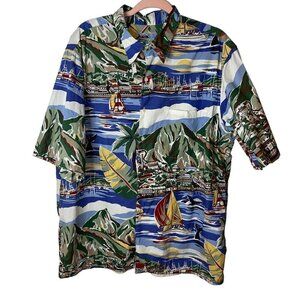 Reyn Spooner Vintage Mens Shirt Size XL Multicolor Hawaiian Short Sleeve